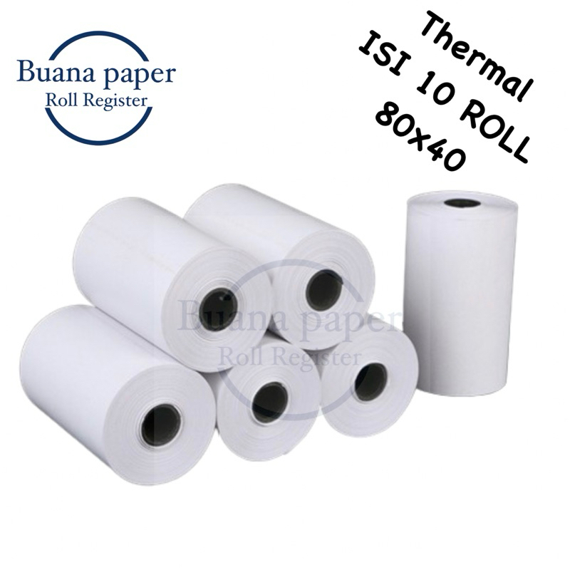 

Kertas Thermal 80x40mm ISI 10Roll