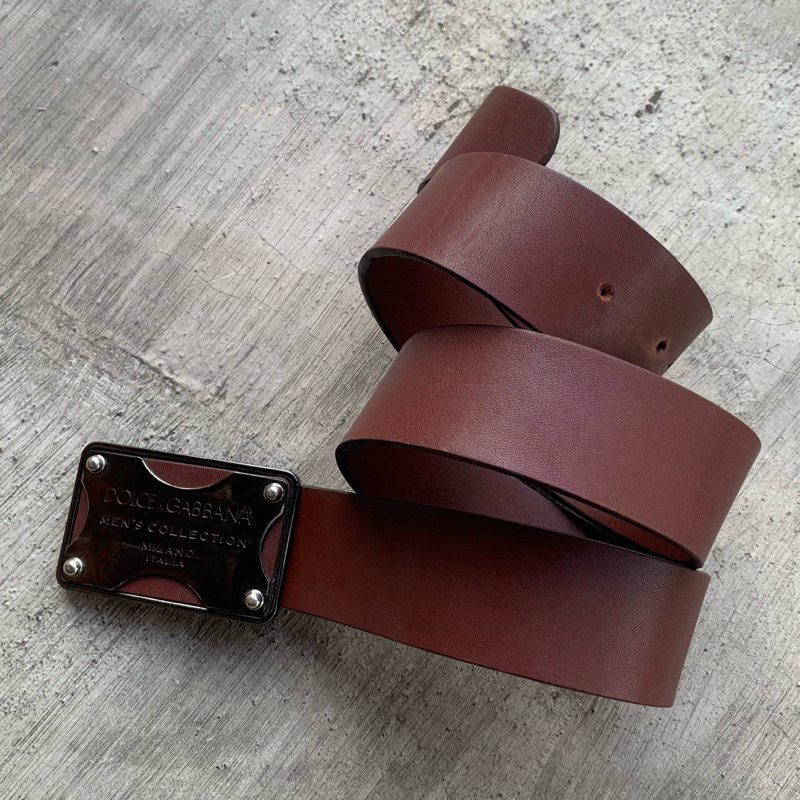 Vintage dolce & gabbana leather metal belt mens colection italy not issey miyake kapital