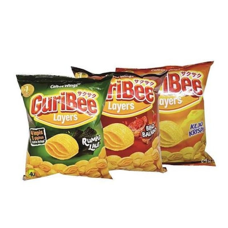 

GURIBEE LAYERS 4 LAPIS NETTO 68 G RASA BBQ BALADO | RUMPUT LAUT | KEJU