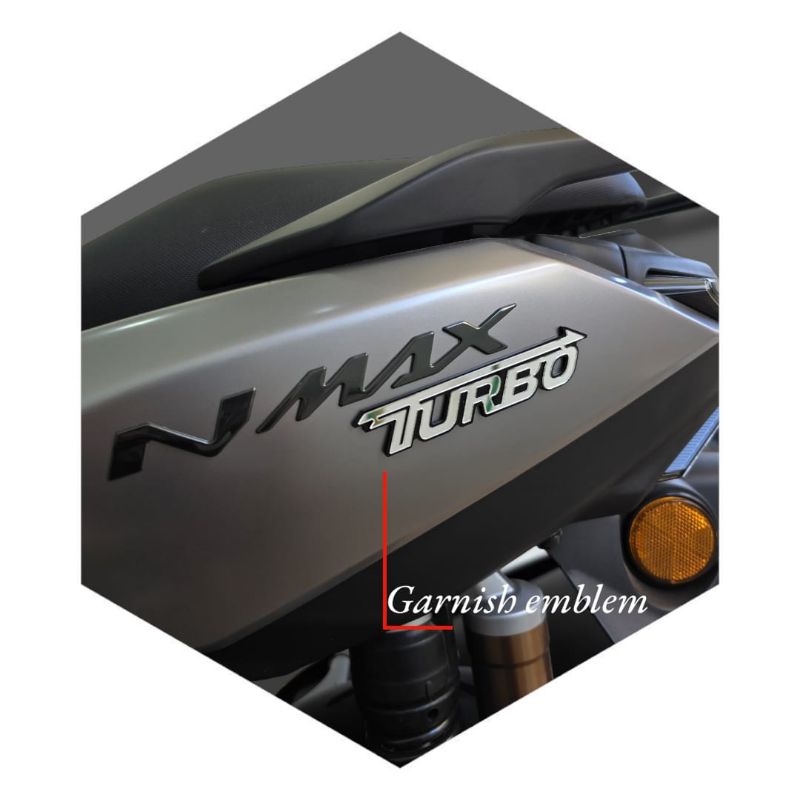 Motopad27 Emblem Logo Nmax Turbo 2024 garnish Logo Turbo emblem Yamaha New Nmax Turbo 2024 aksesoris