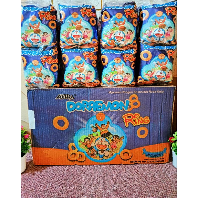 

Snack Chiki Ring Doraemon Berhadiah Isi 40 Pcs Per karton Termurah