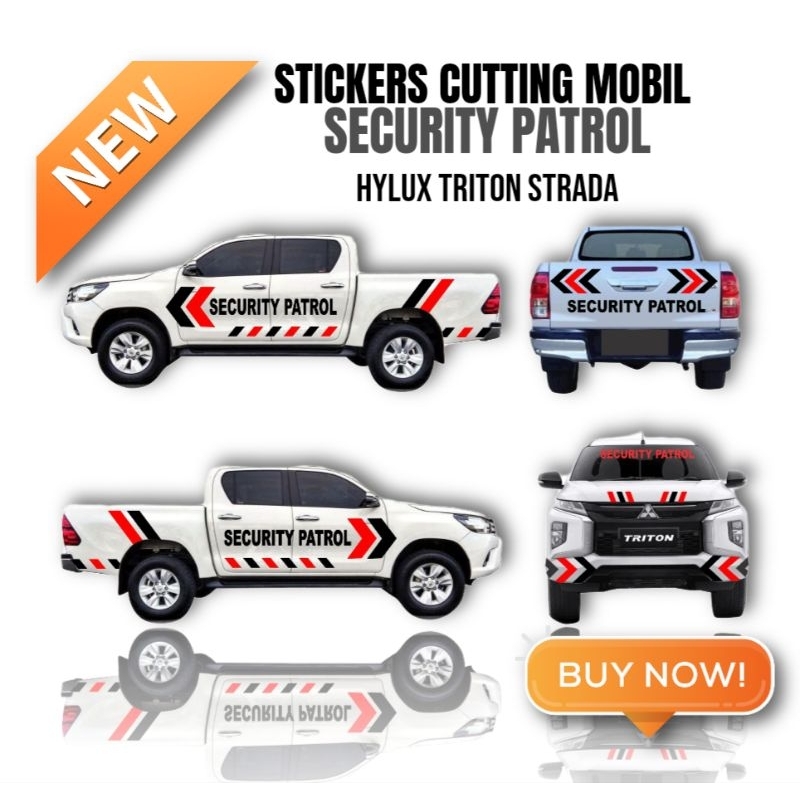 Sticker Mobil Security Patrol Sticker Mobil Patroli satpam Sticker Mobil Patroli