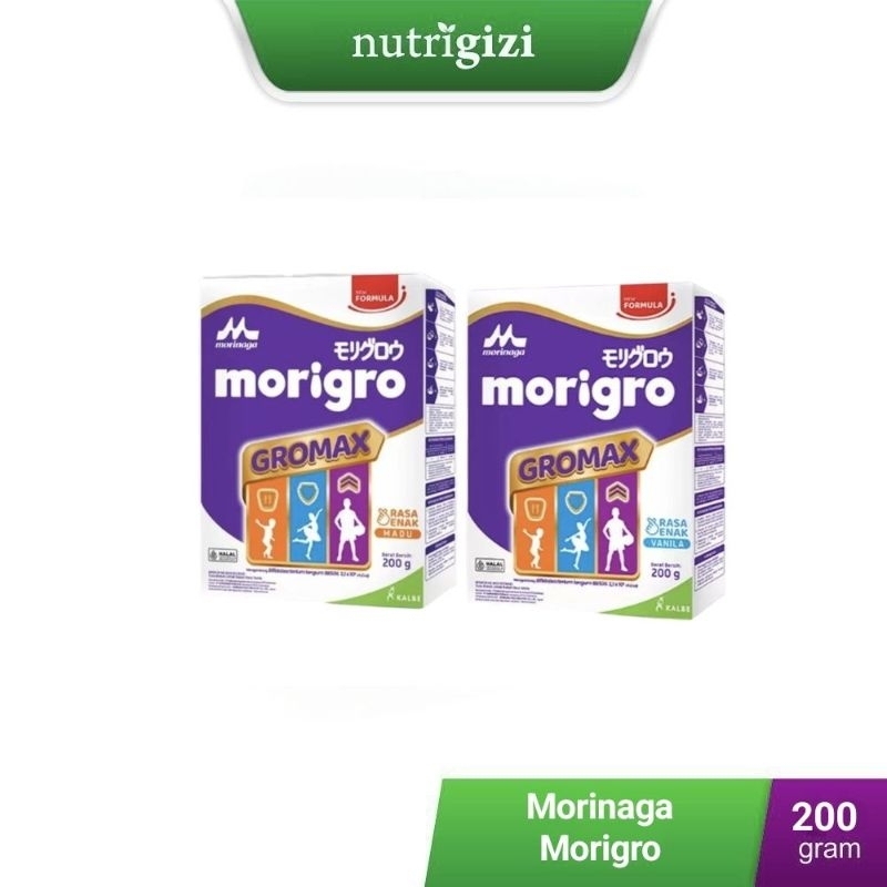 Nutrigizi | Morinaga Morigro Gromax 200 gram Susu Formula Tinggi Kalori Anak Usia 1 tahun Keatas