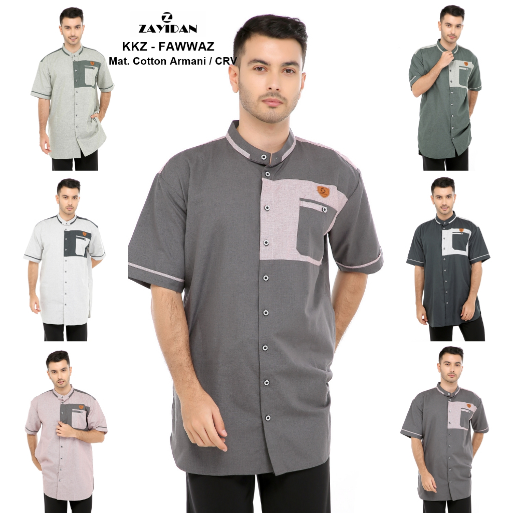 Baju Koko Cowok Muslim Pria Fawwaz - Zayidan