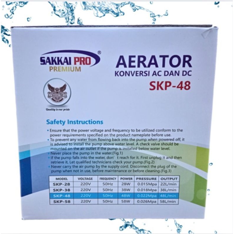 SAKKAI PRO SKP 48 POMPA UDARA AIRPUMP AERATOR KONVERSI AC DC