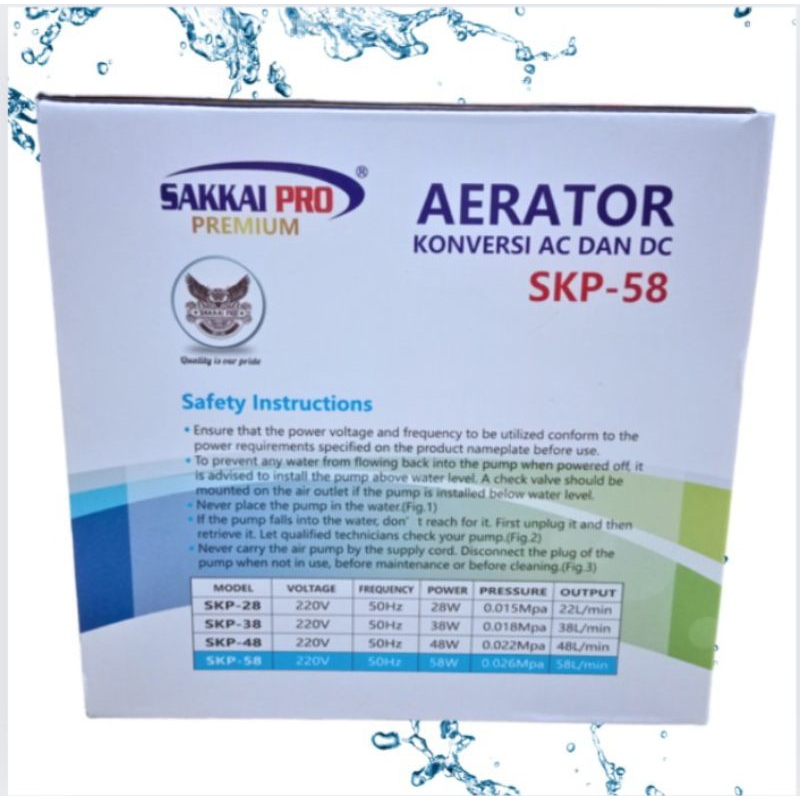 SAKKAI PRO SKP 58 POMPA UDARA AIRPUMP AERATOR KONVERSI AC DC