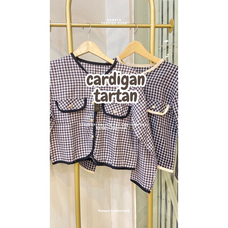 CARDIGAN TARTAN wanita / CARDIGAN WANITA KOREA / CARDIGAN KOREA