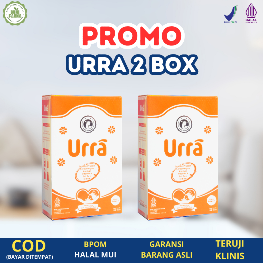 

[BPOM RESMI] PROMO 2 BOX Urra Susu kambing saanen premium penambah tinggi badan dan berat badan anak