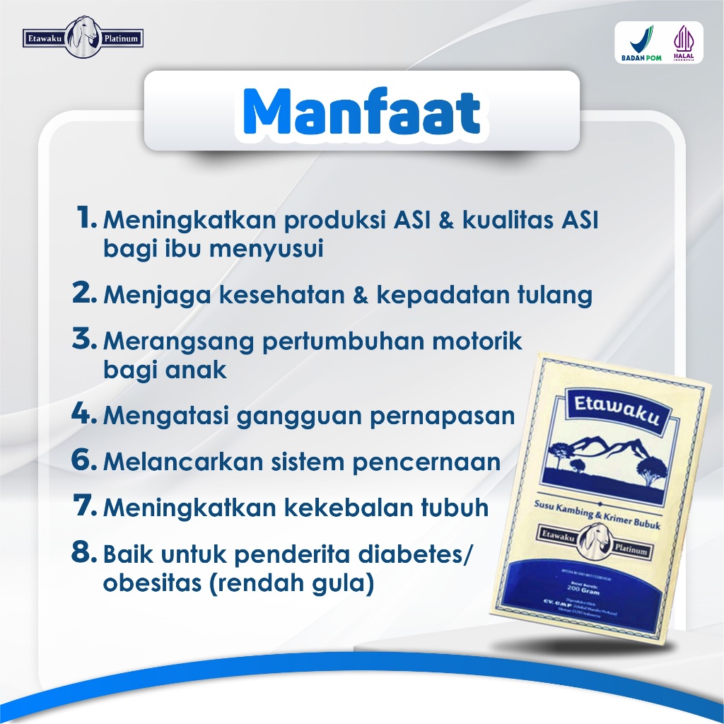 

New // Paket 3 Box Susu Etawaku Platinum : Susu Kambing Etawa Solusi Mengatasi Masalah Pernafasan //