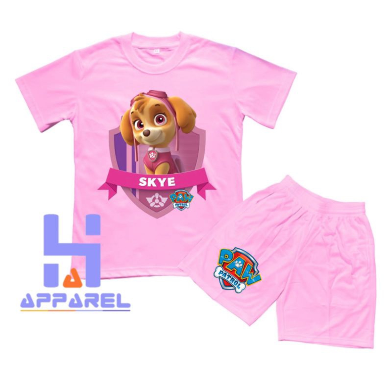 BAJU ANAK KAOS ANAK SETELAN SKYE PAW PATROL