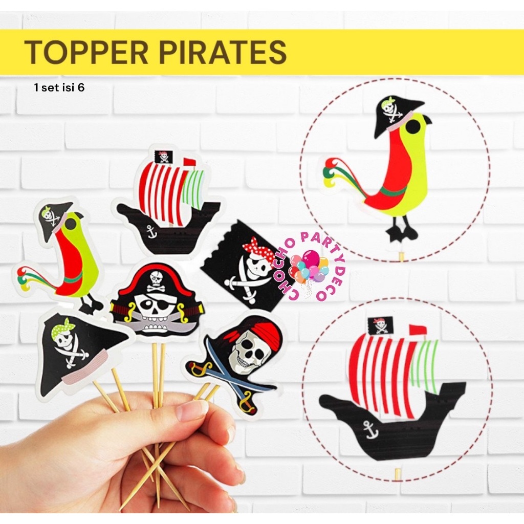 Topper PIRATE / Topper Kue Pirates Bajak Laut