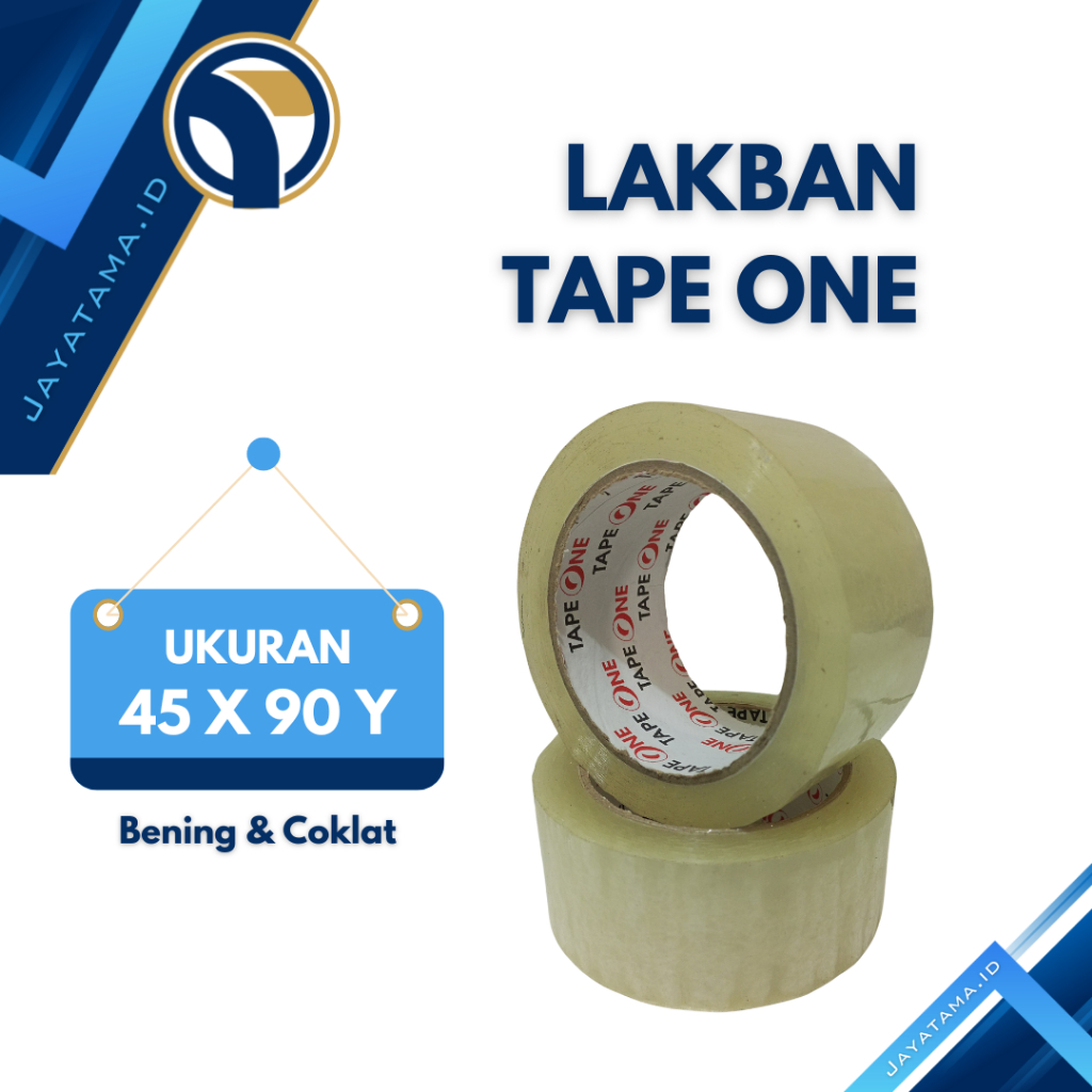 

Tape One Lakban Bening | Coklat 45mm X 90 Yard Full