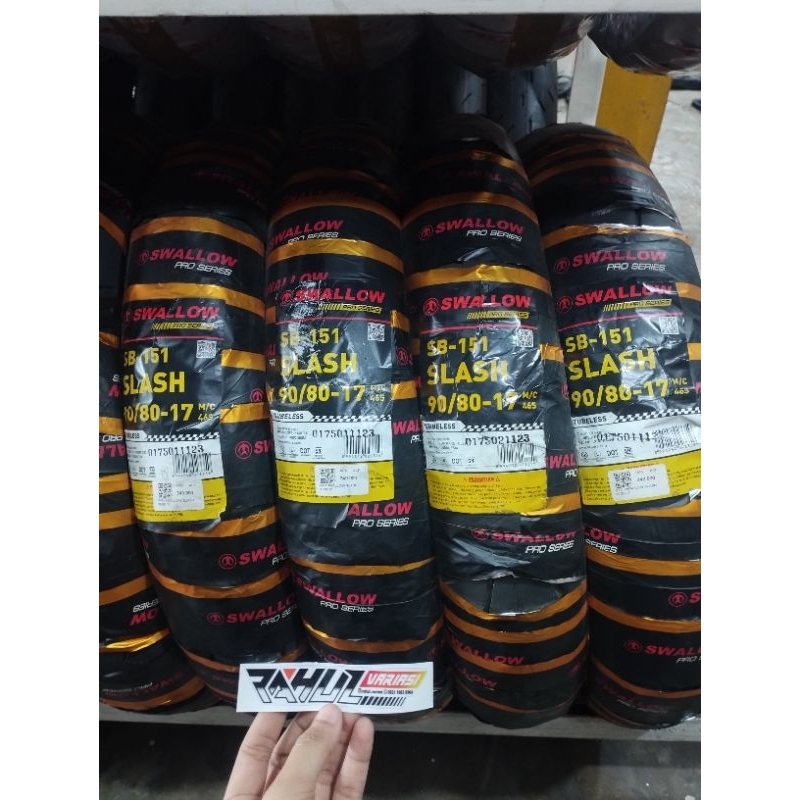 BAN SWALLOW SLASH UKURAN 90/80 RING 17