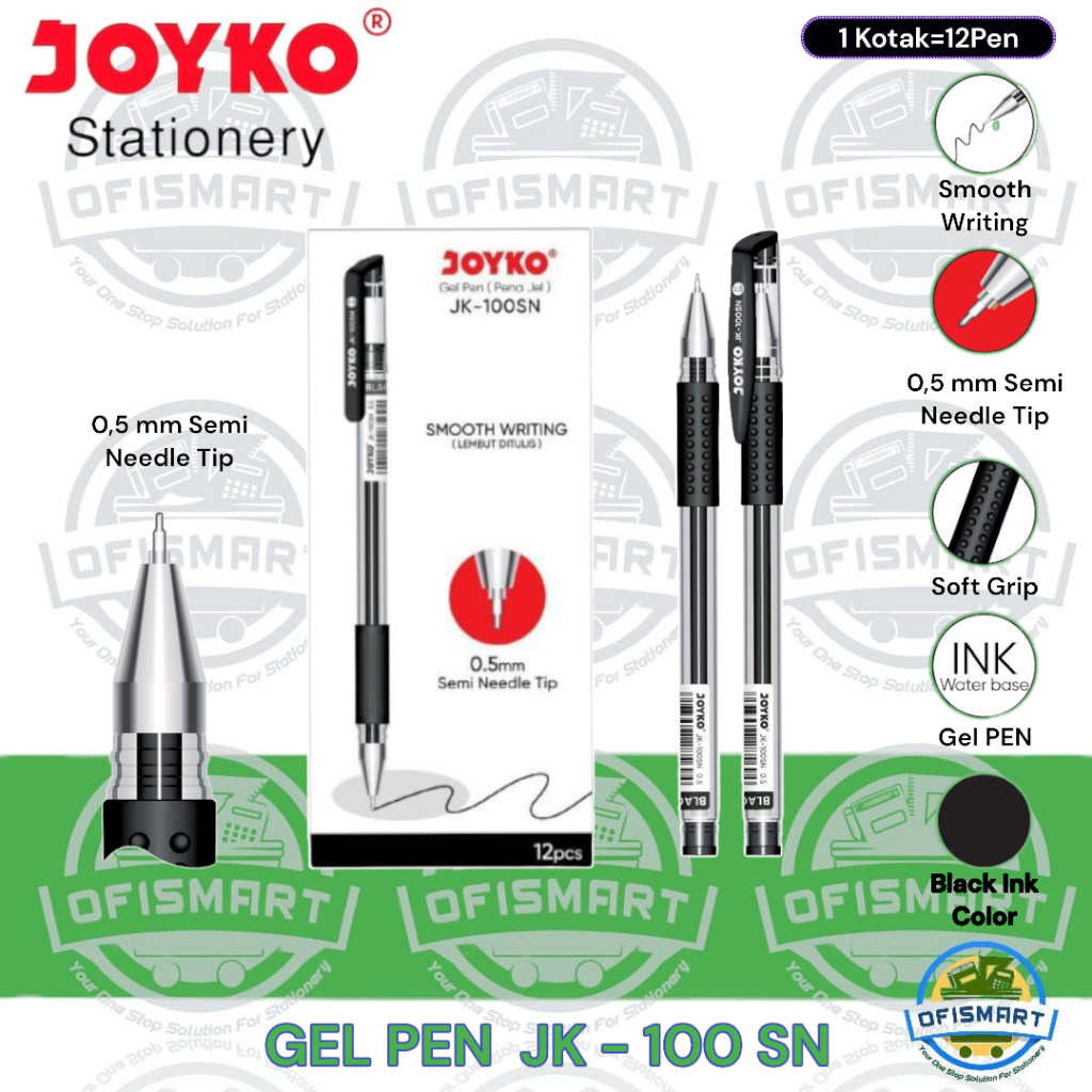 

Joyko Pena Pen Gel 0.5 mm JK - 100SN | @1Ktk=12PCs