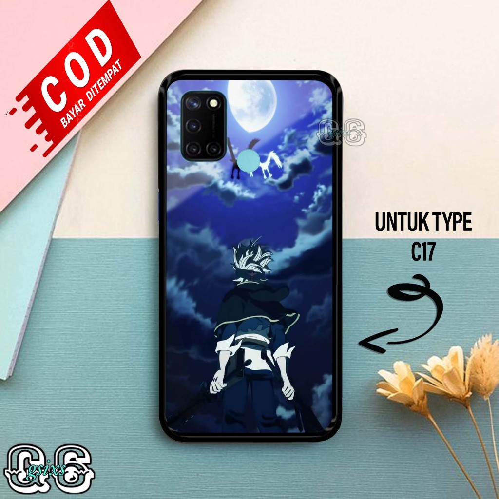 [gsixs_case]case realme c17 - case Glossy-Pelindung )case(black clover)softcase hp-case hp-casing hp