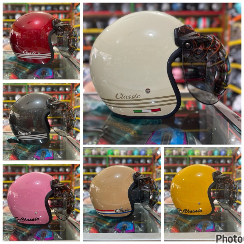 HELM CLASSIC MURAH KACA CEMBUNG