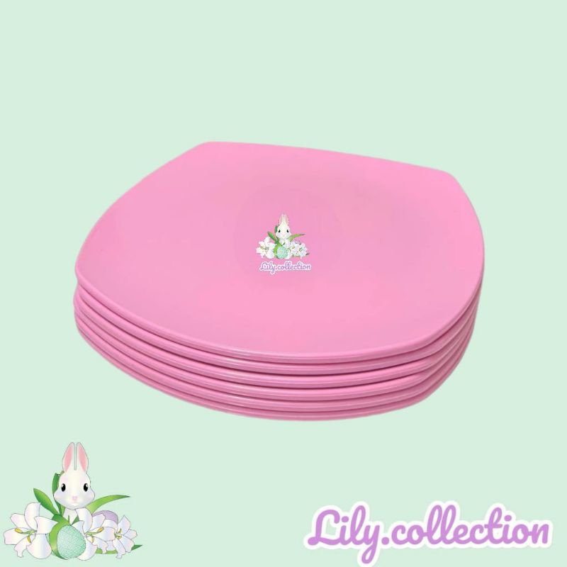 PROMO 12PCS PIRING MELAMIN CEPER / PROMO PIRING LUSINAN MEWAH CANTIK / 12 PCS PIRING MELAMIN KOTAK /