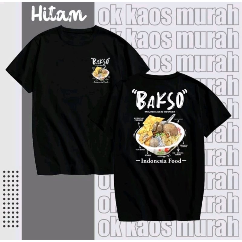 KAOS INDONESIA FOOD BAKSO