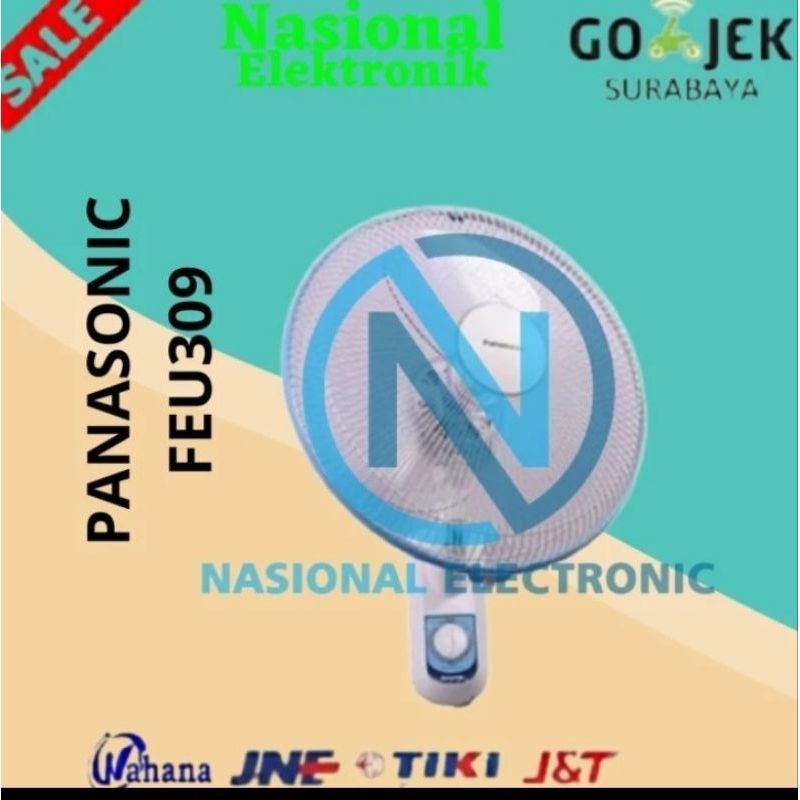 Kipas Angin Dinding Panasonic FEU-309 12 Inch Biru