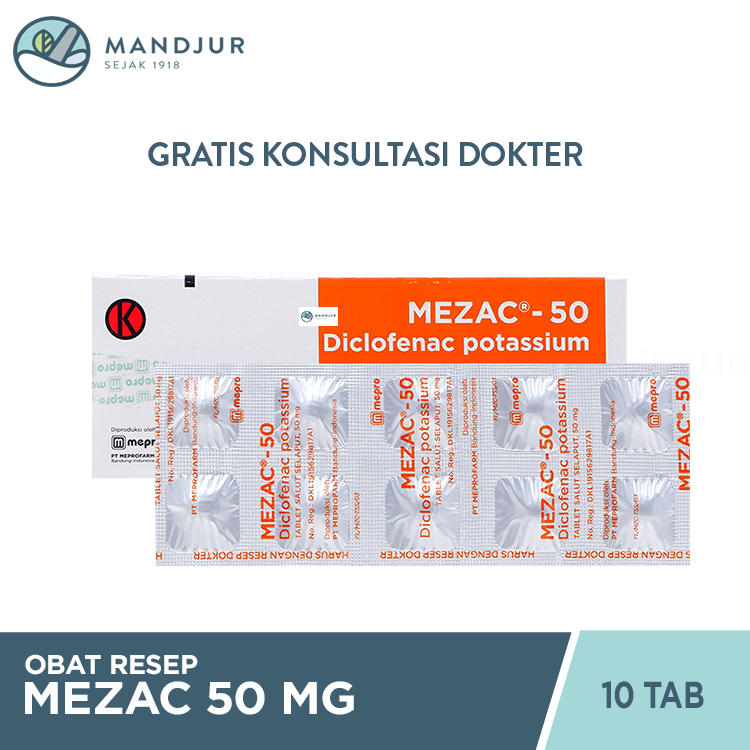Mezac 50 mg 10 Tablet