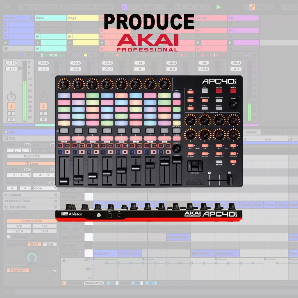 Akai APC40 APC-40 MK2 MKII Midi Controller Media Player Original Pad Controller Abletone