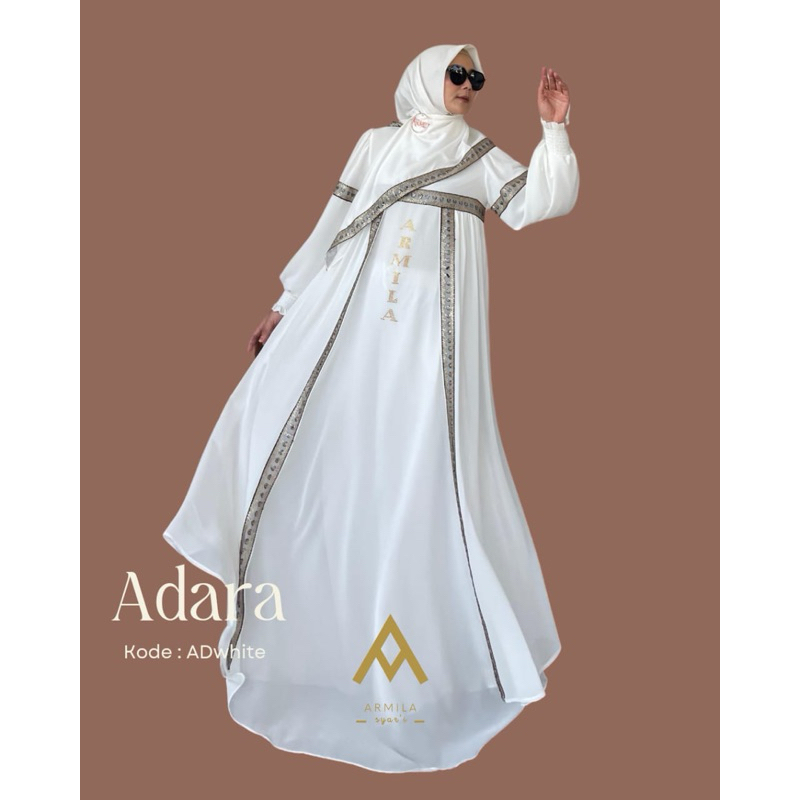 (ARMILA SYARI) GAMIS SYARI/DRESS SET “ADARA WHITE” BY ARMILA SYARI