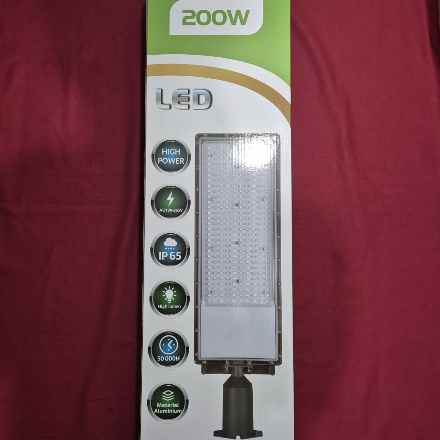 Lampu Tembak Jalan PJU LED + Photocell Sensor Cahaya 200W IP65 Outdoor LED STREET LIGHT