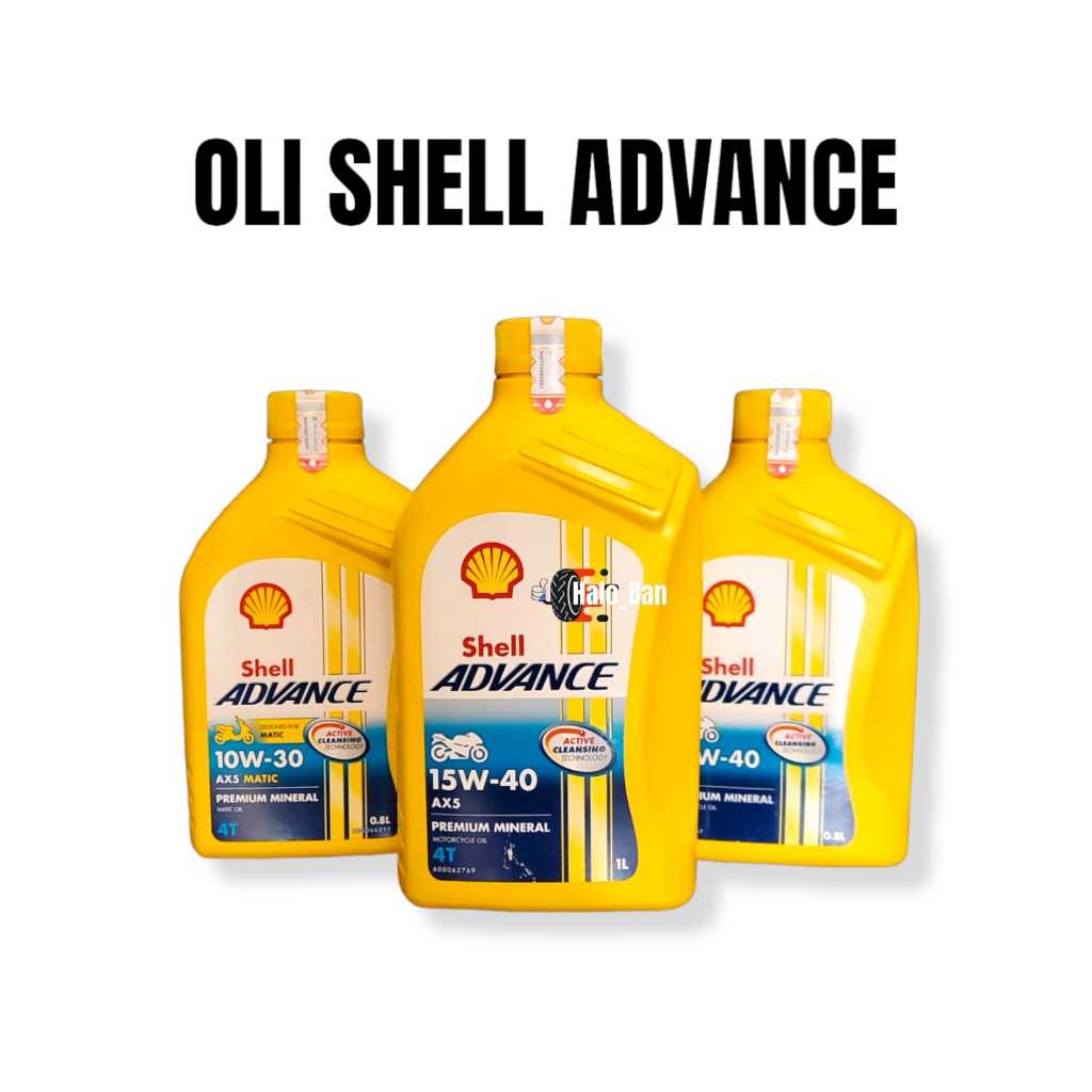 OLI SHELL ADVANCE KUNING 0.8 LITER DAN 1 LITER ORIGINAL oli shel advance oli mesin oli 1 liter oli 0