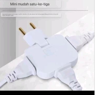 colokan Tee converter 3 cabang / T colokan listrik/ stop kontak T listrik 3way/colokan T