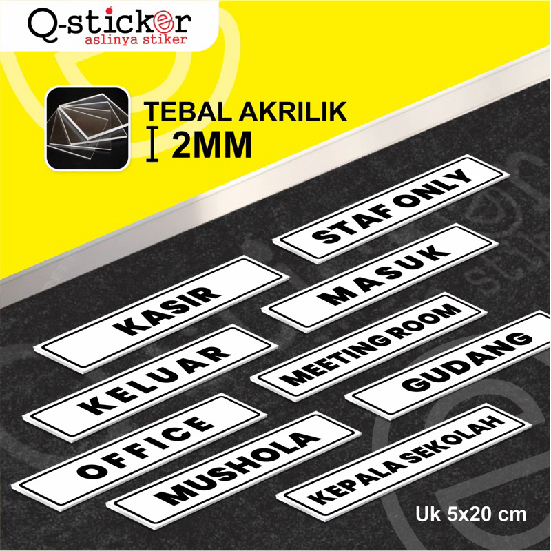 

Papan Akrilik | Sign Board Acrylic | Akrilik