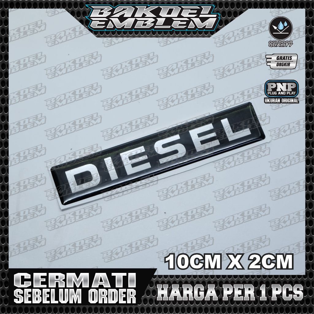 emblem diesel kijang kapsul / emblem timbul diesel kijang / stiker diesel kijang kapsul