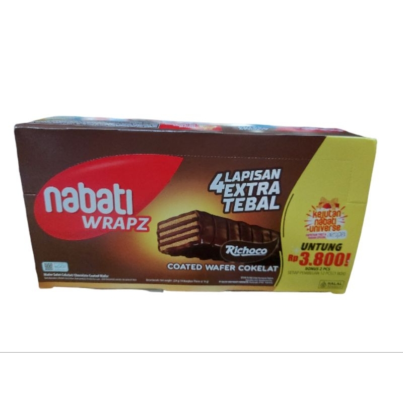 

Nabati Wafer Wrapz dengan varian rasa Cokelat