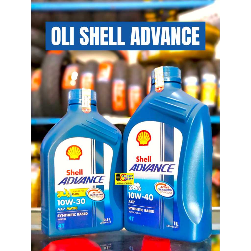 OLI SHELL ADVANCE AX7 0.8 LITER DAN 1 LITER ORIGINAL oli shel advance oli mesin oli 1 liter oli 0.8 