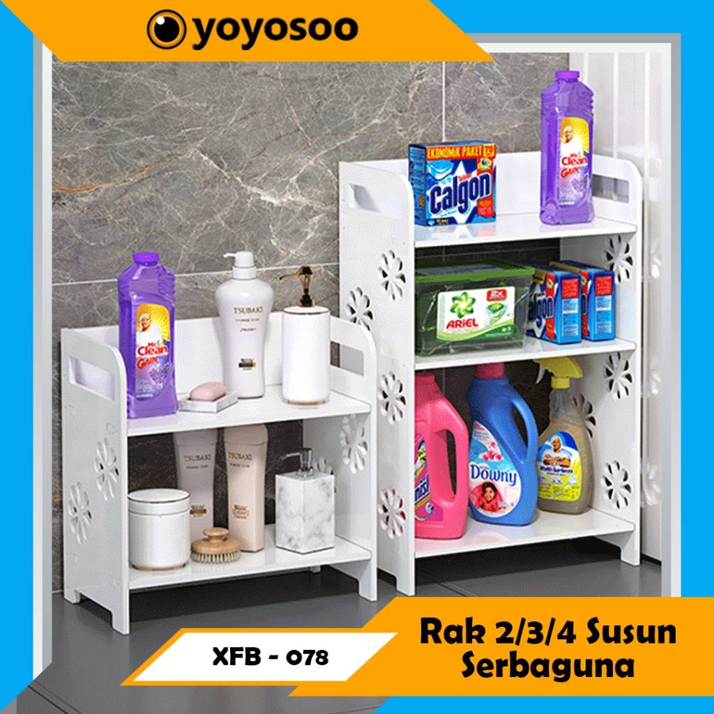 Rak deterjen cucian kamar mandi rak penyimpanan celah mesin cuci - YOYOSOO