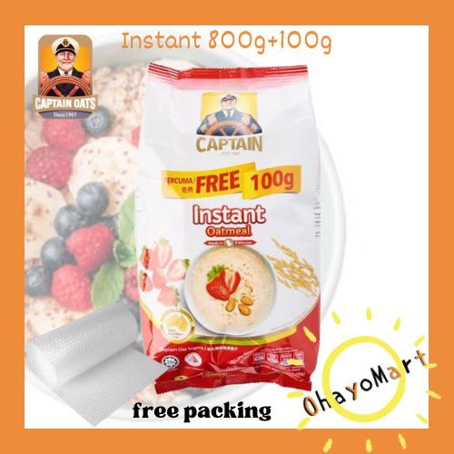 

Captain oat Merah - instant oatmeal 800g + FREE 100g