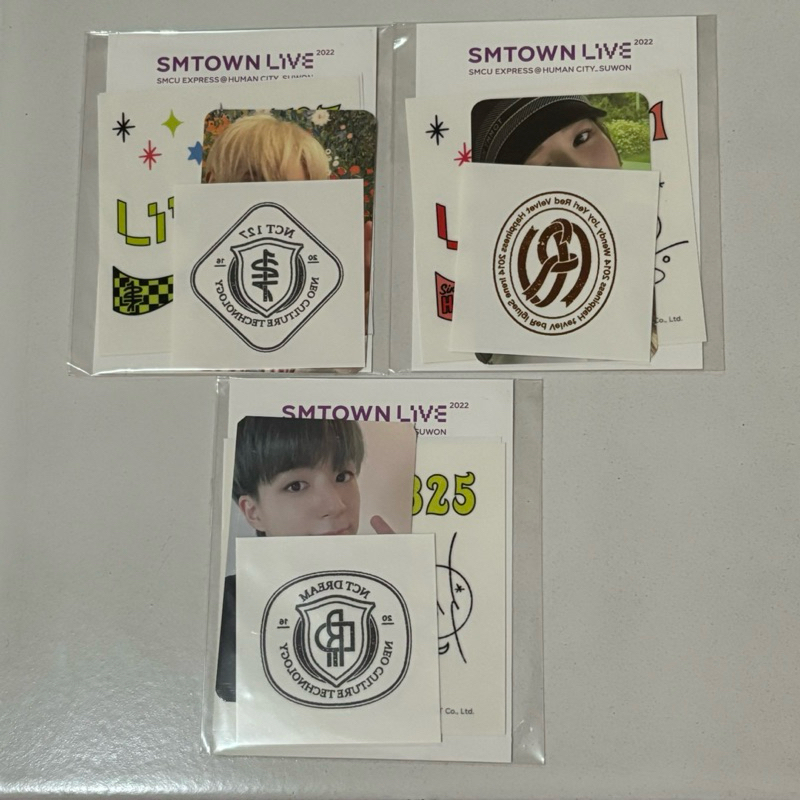 official smcu ar tattoo sticker photocard pc set sealed nct 127 dream red velvet taeyong wendy jeno