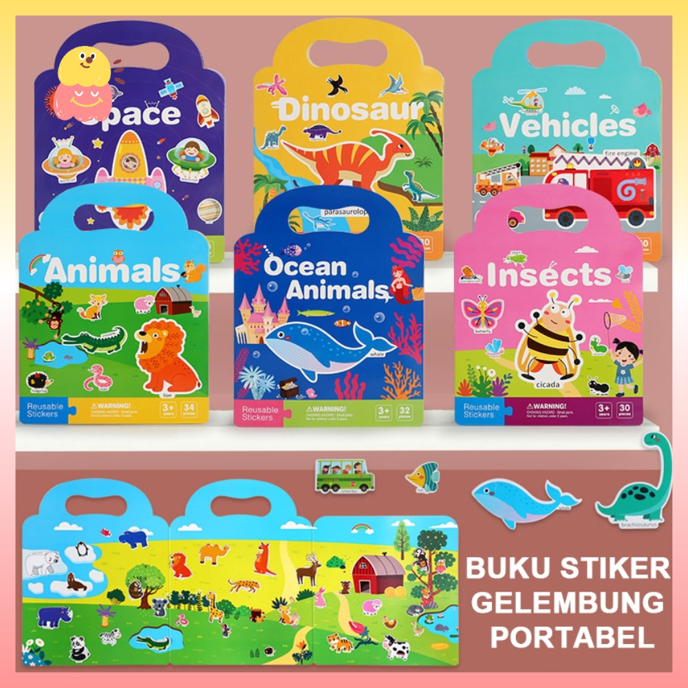 

【Ready】Buku Stiker Tenang DIY/Buku Stiker Anak/Buku Aktivitas Stiker Dapat Digunakan Kembali/Mainan Edukasi Anak Tahan Air