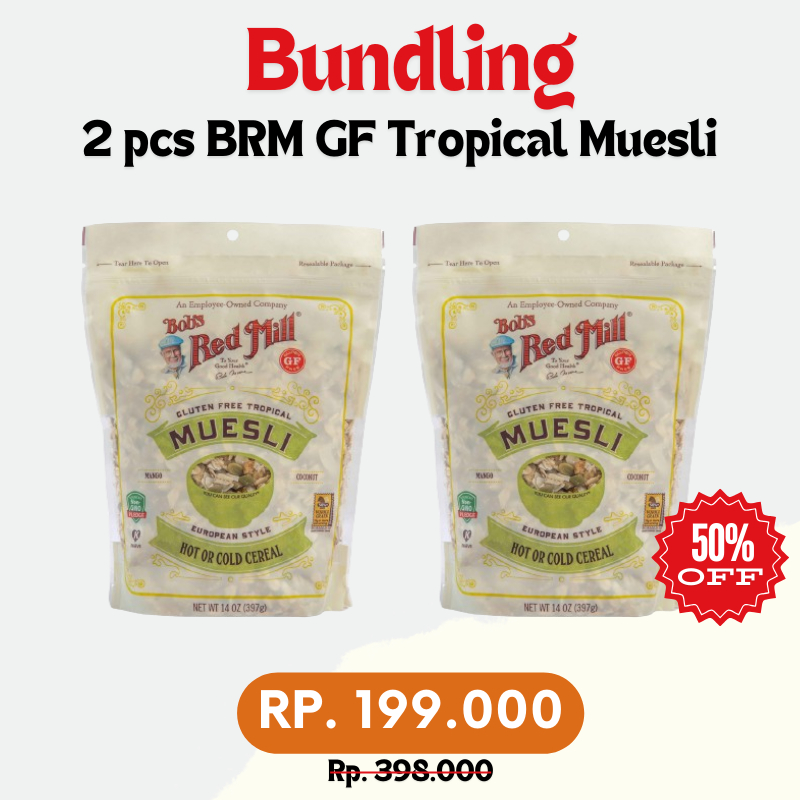 

Bundling 2 pcs Bob's Red Mill Gluten Free Tropical Muesli 396 gr