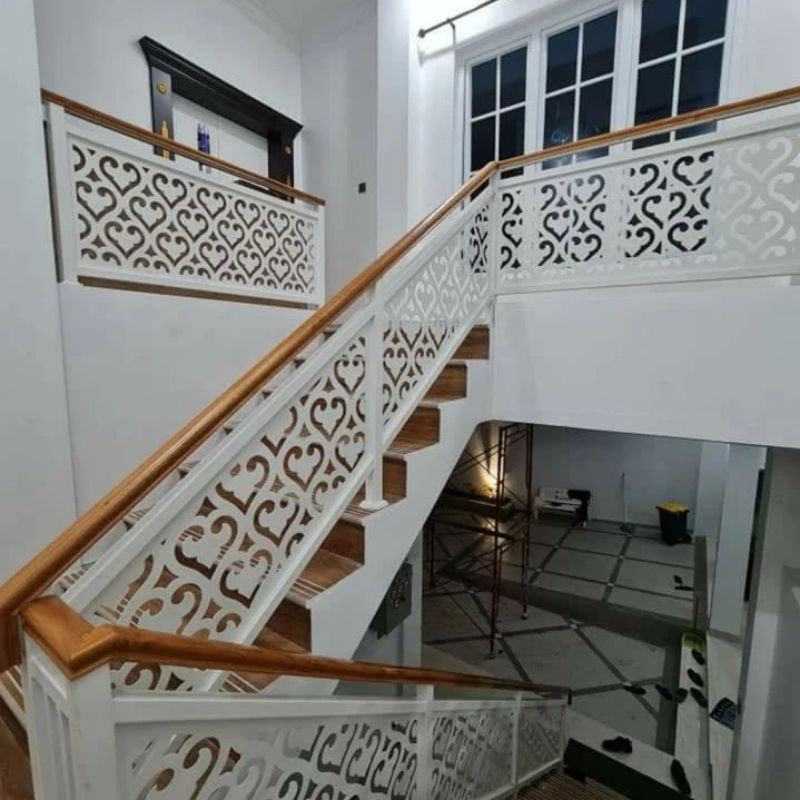 Railing Tangga Laser Cutting Motif