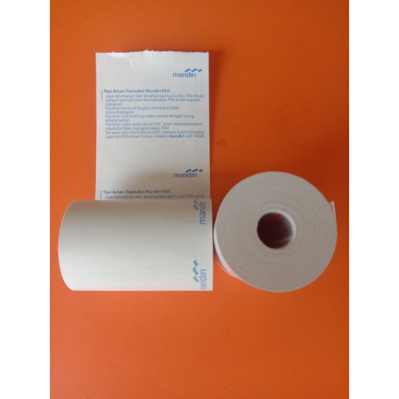 

Paket 100 roll Thermal Mandiri ukuran 57X37 mm