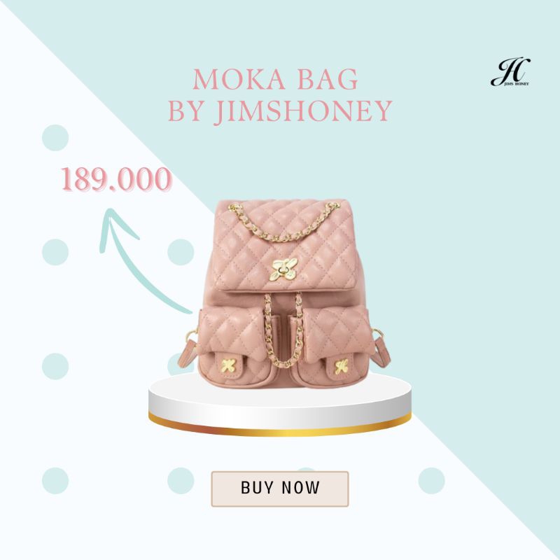 JimsHoney Moka Backpack Ransel Cewek Tas Gendong Wanita