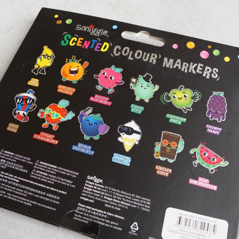 

Ay00! Smiggle Scented Marker/Highlighter Set 12 & 4 pcs alat tulis spidol stabilo sekolah anak