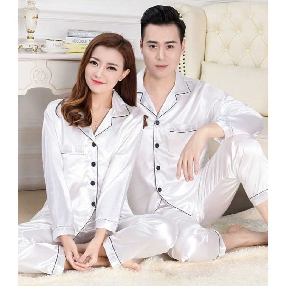 Baju tidur piyama couple kra pp bahan satin