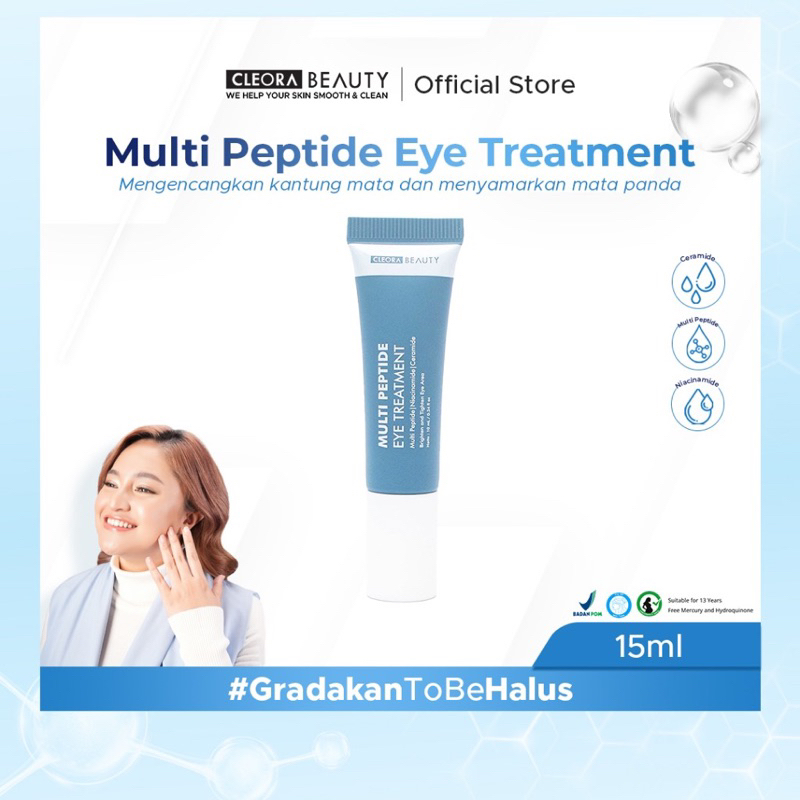 Cleora Multipeptide Eye Treatment - Cream Penghilang Mata Panda Wanita Pria Serum Untuk Mencerahkan 