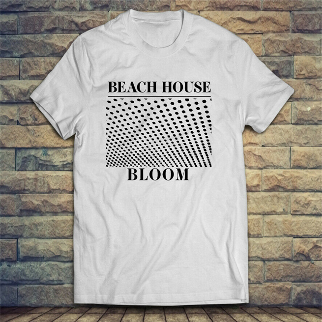 Kaos BEACH HOUSE BLOOM ALBUM Tshirt Bahan 100% Cotton White | Tangan Pendek & Tangan Panjang | Short