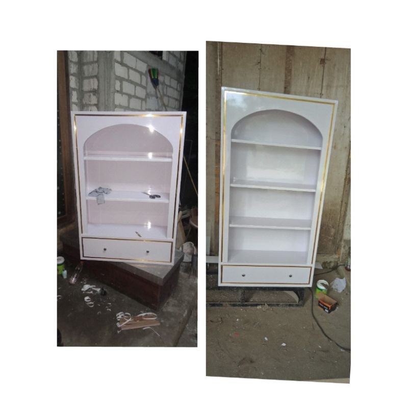 Bufet pajangan asesoris untuk ruang tamu