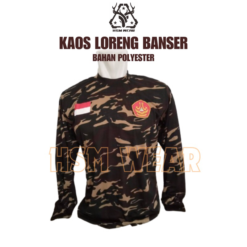 Kaos Loreng Banser Panjang / Baju Doreng Panjang Banser