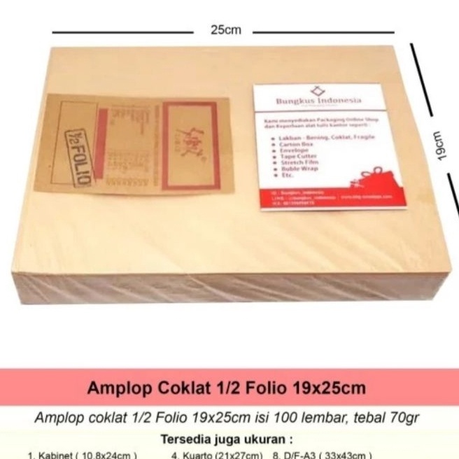 

KI3 Amplop Coklat 12 Folio Garan 1 Pcs