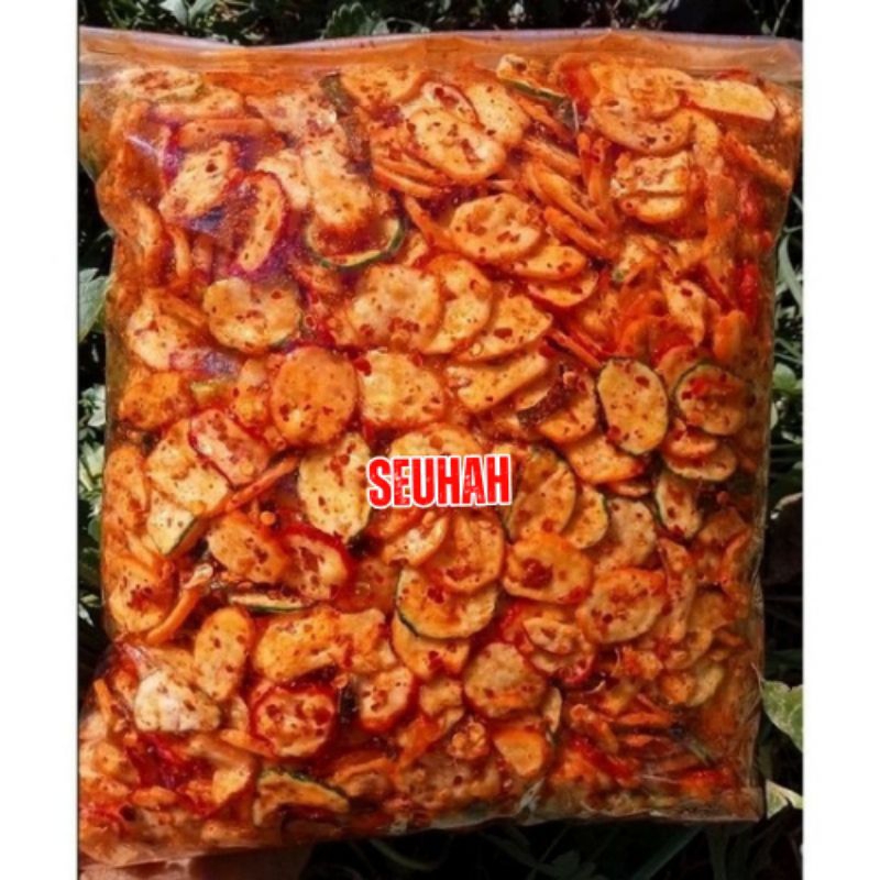 

500gr seblak kering kerupuk bawang/kemplang pedas daun jeruk