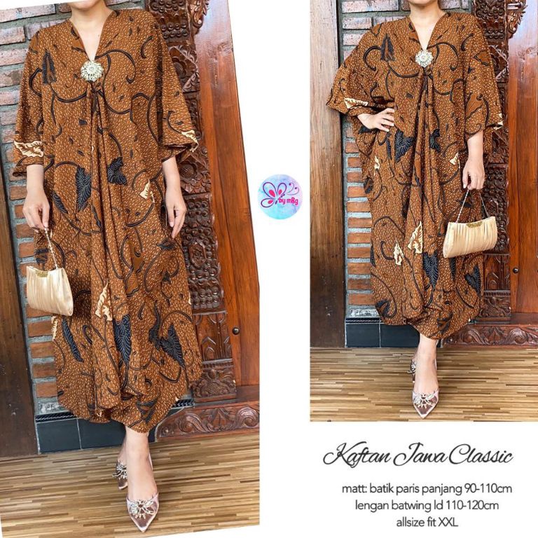 KODE J58W Kaftan Jawa Classic  Kaftan Paris  Dress Batik  Dress Paris